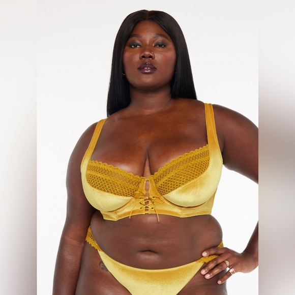 Savage x fenty VELVET VIXEN LACE-UP BRA 38DD - Picture 1 of 2